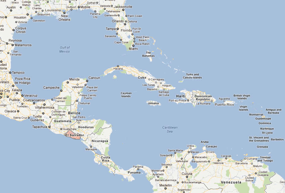 map of el salvador central america